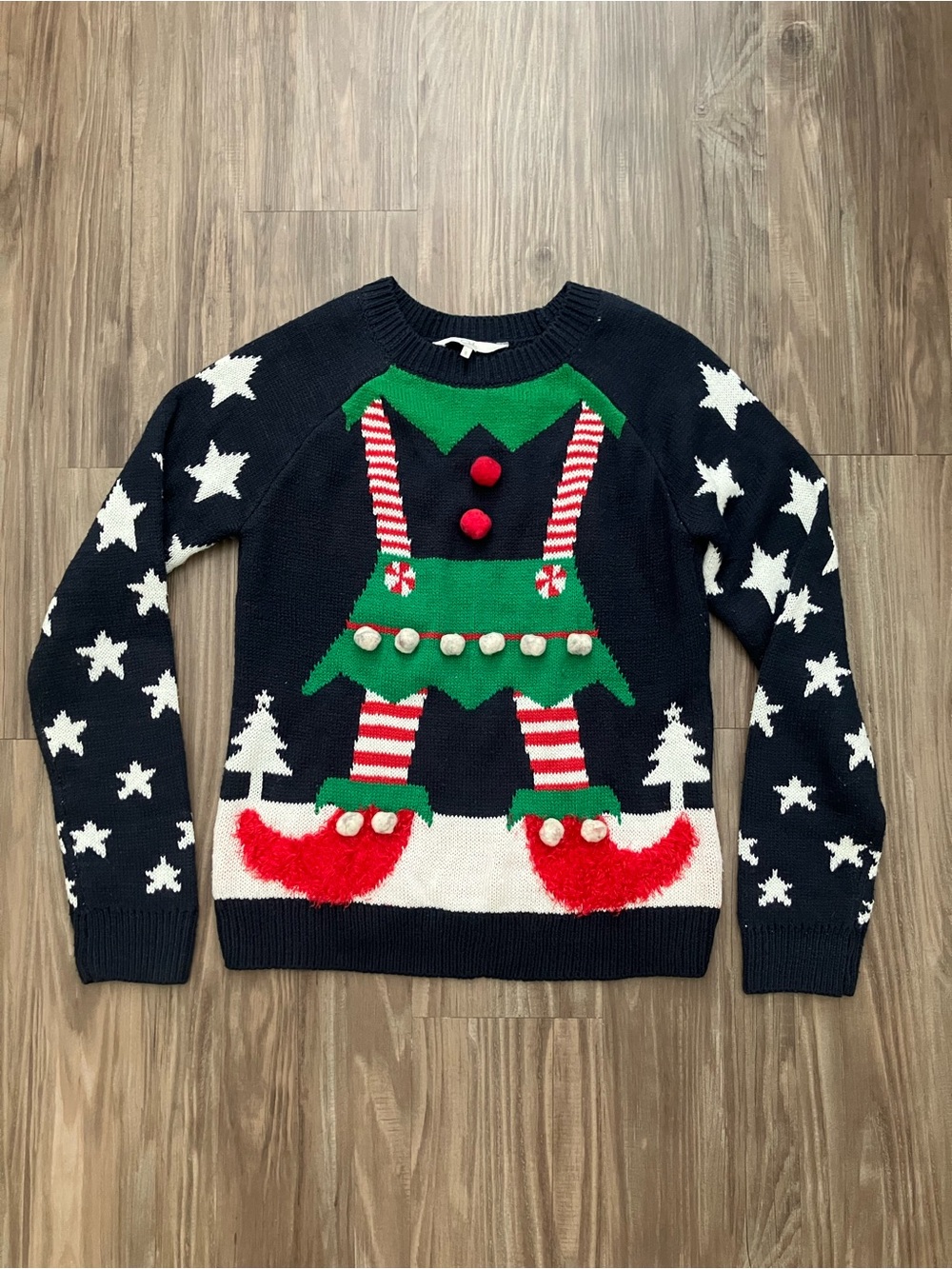 Elf Christmas Sweater with Stars